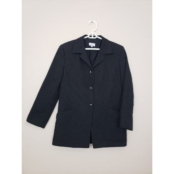 Zanella Jackets & Blazers - Y2K Zanella Womens Blazer Size 6 Lined Italy Black Office Siren Career Business